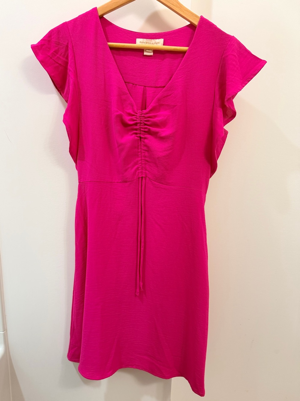 Monteau Los Angeles Hot Pink Mini Dress Size Medium Barbiecore